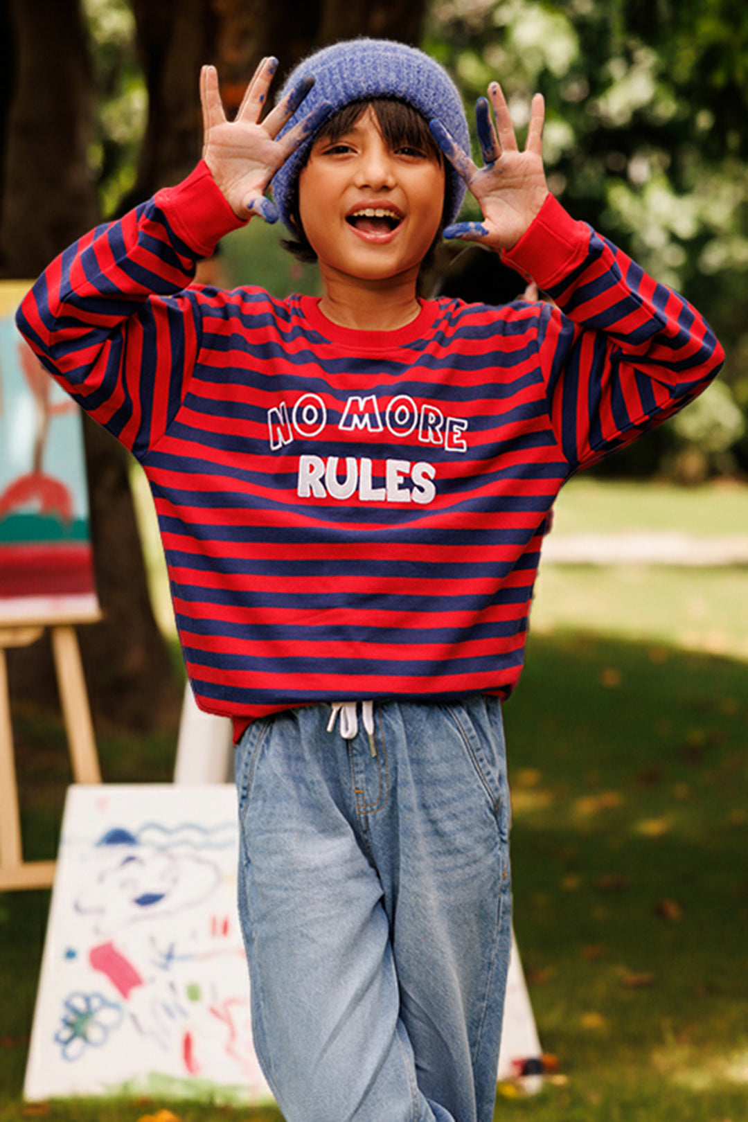Boys Jersey/Terry SweatShirt No More Rules-RED
