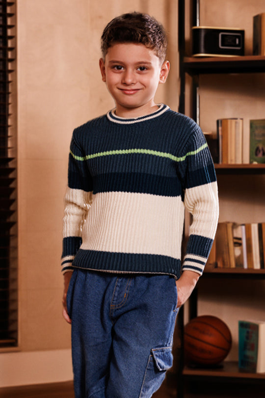 Boys Acrylic Sweater-Garden Fresh-Multi