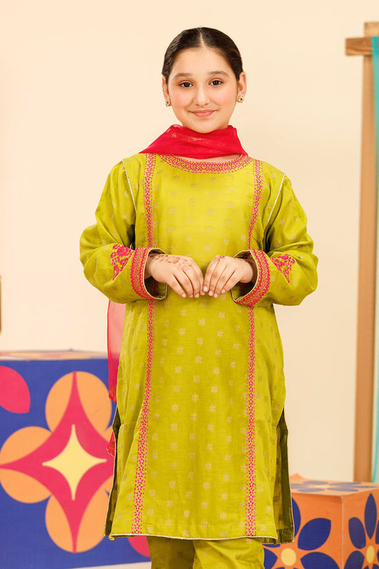 Girls Jacquard 3 Pcs Hassen-Green