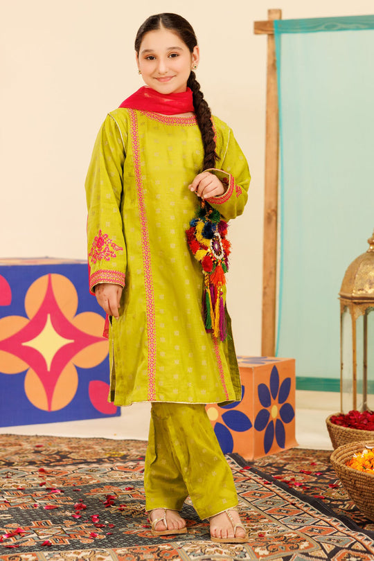 Girls Jacquard 3 Pcs Hassen-Green
