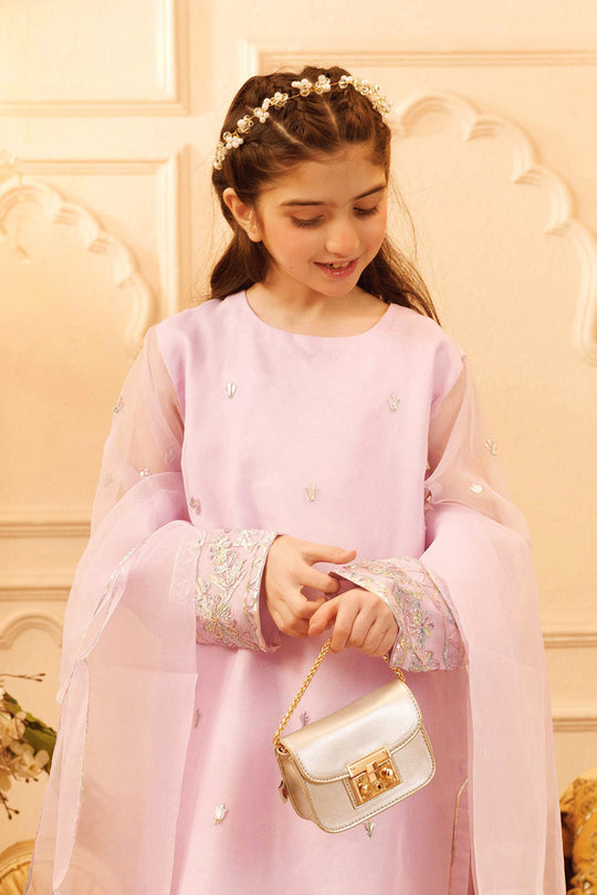 Girls Raw Silk 3PCs Suit Gotta Work - Lilac