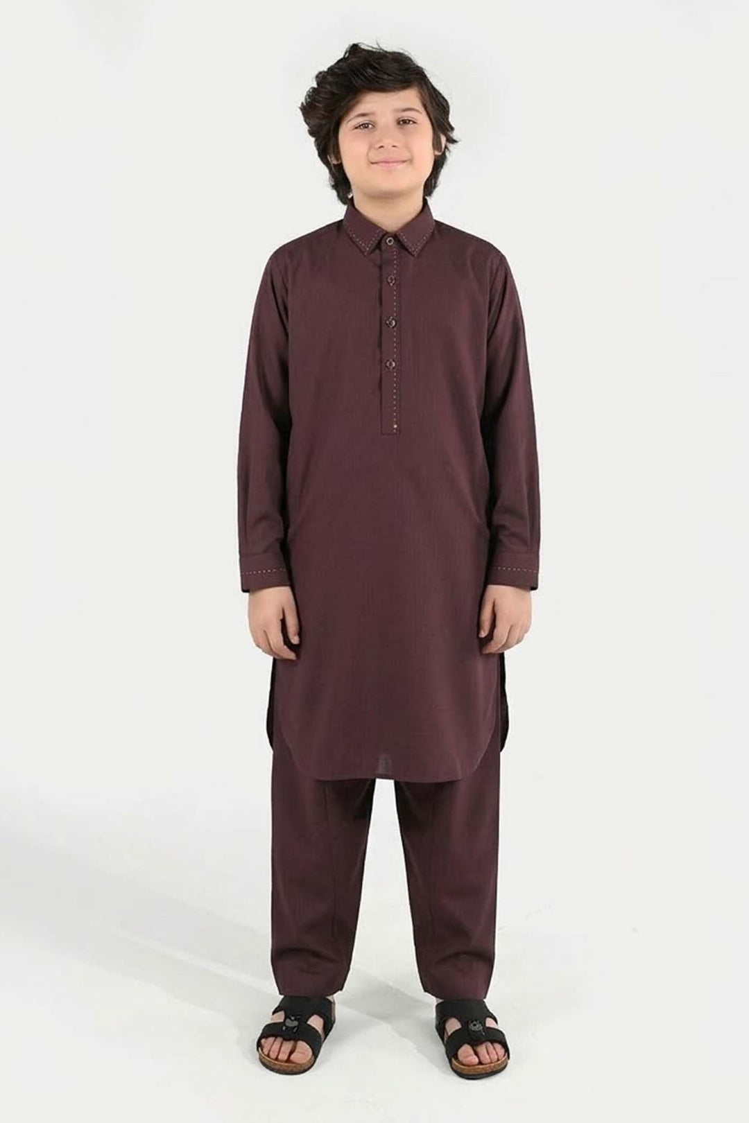 Boys Poly Viscose 2 Piece Suit - Magenta