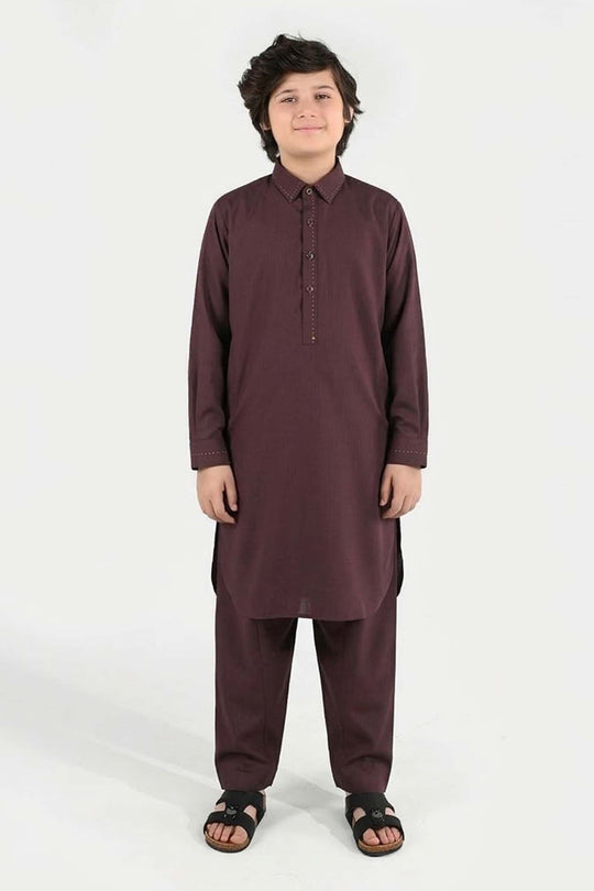 Boys Poly Viscose 2 Piece Suit - Magenta