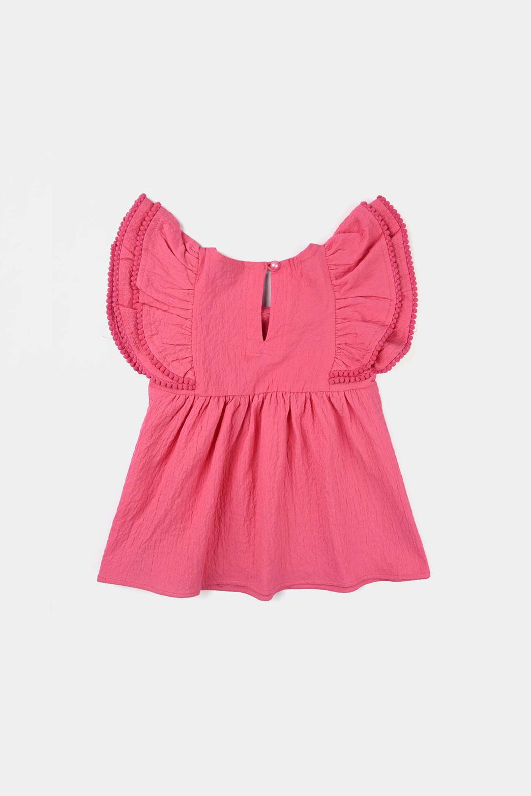 Infant Girls Poly Cotton Casual Top Candy-Pink