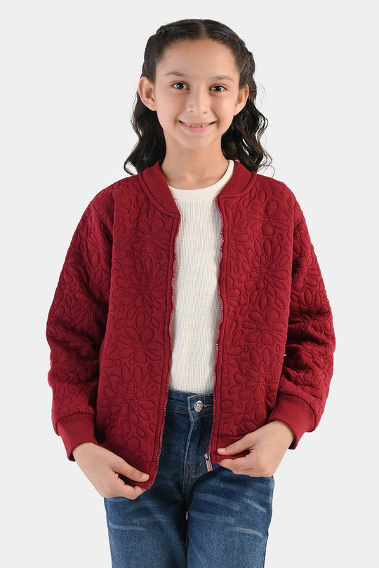 Girls Quilted Jacket Pattern - RED