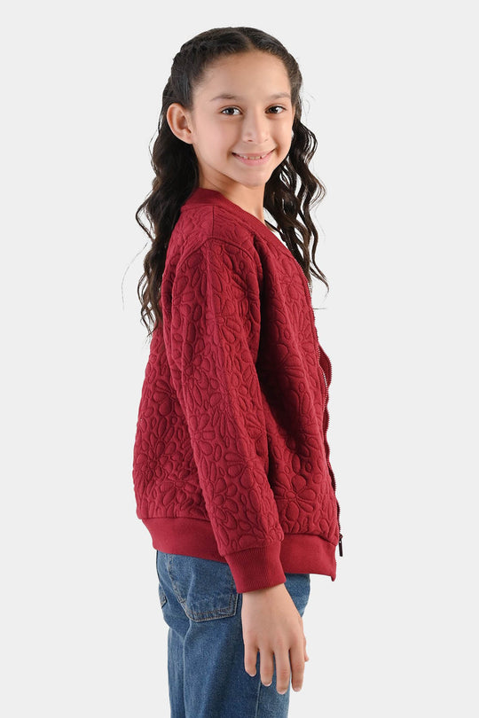 Girls Quilted Jacket Pattern - RED