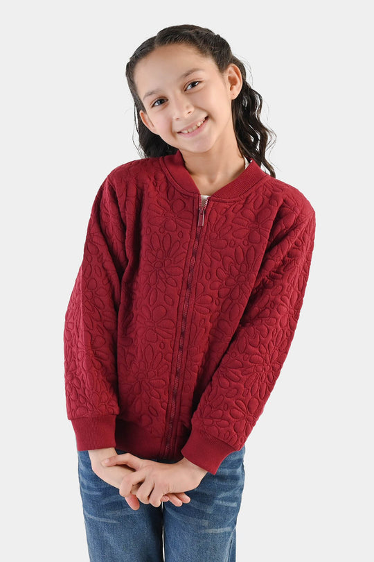 Girls Quilted Jacket Pattern - RED