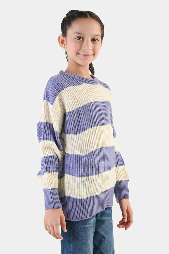 Girls Acrylic Sweater zebra