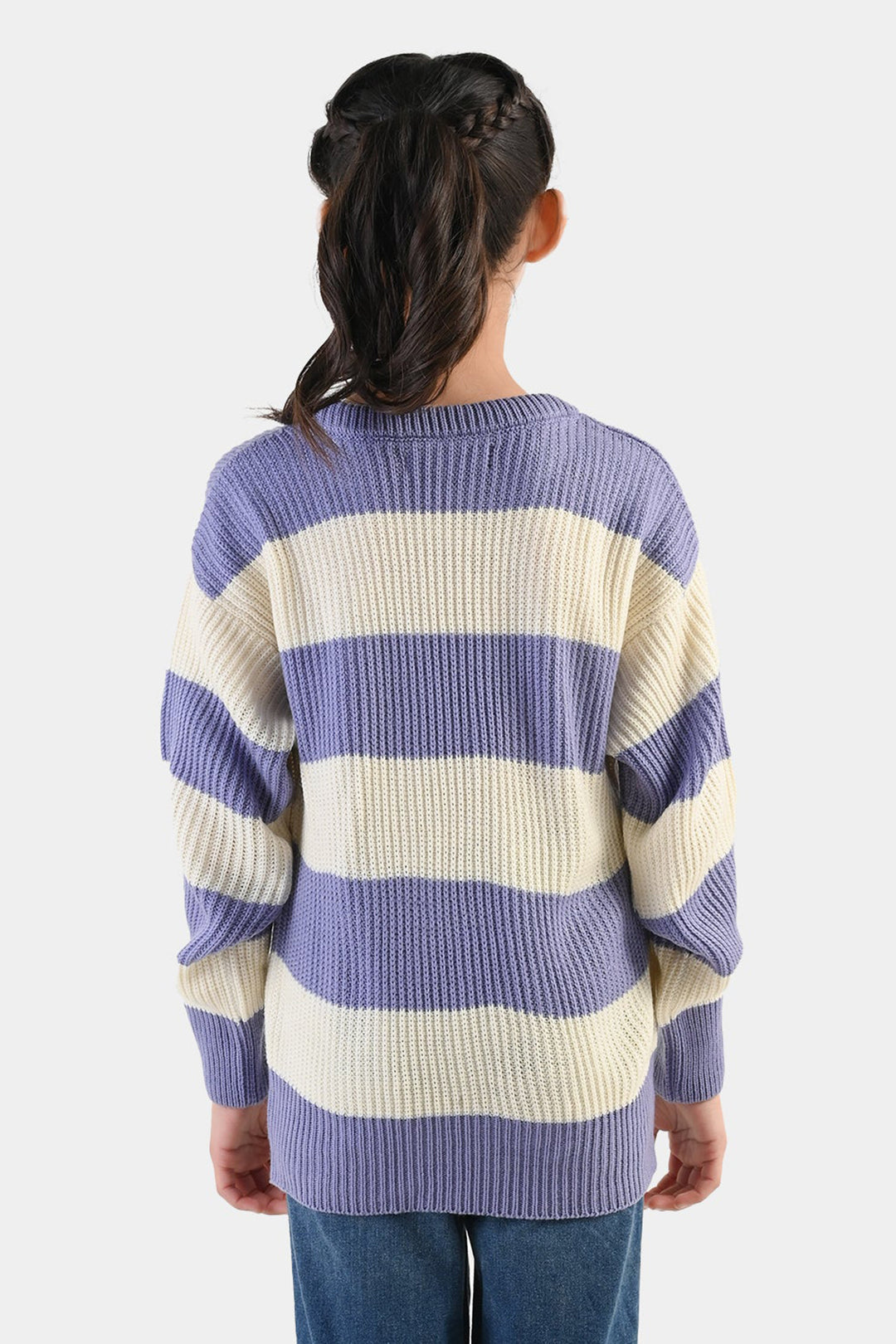 Girls Acrylic Sweater zebra