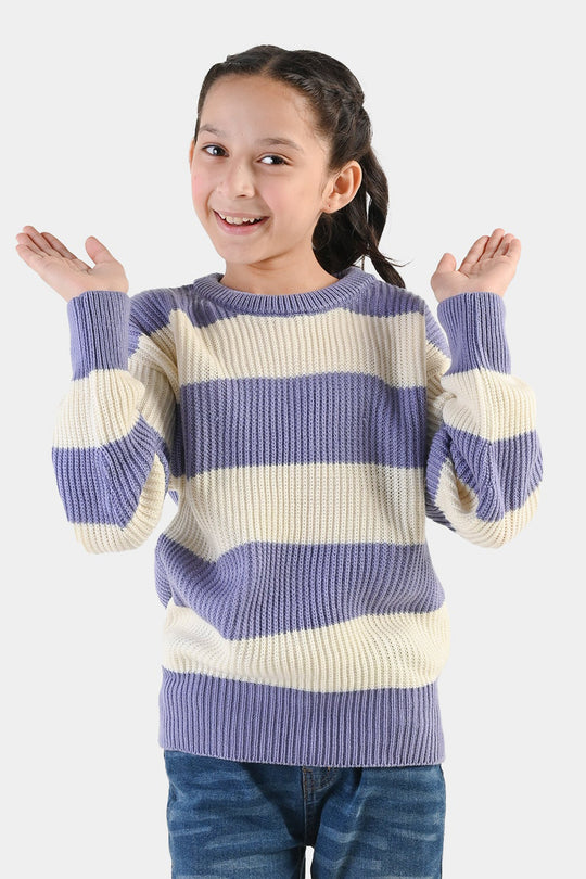 Girls Acrylic Sweater zebra