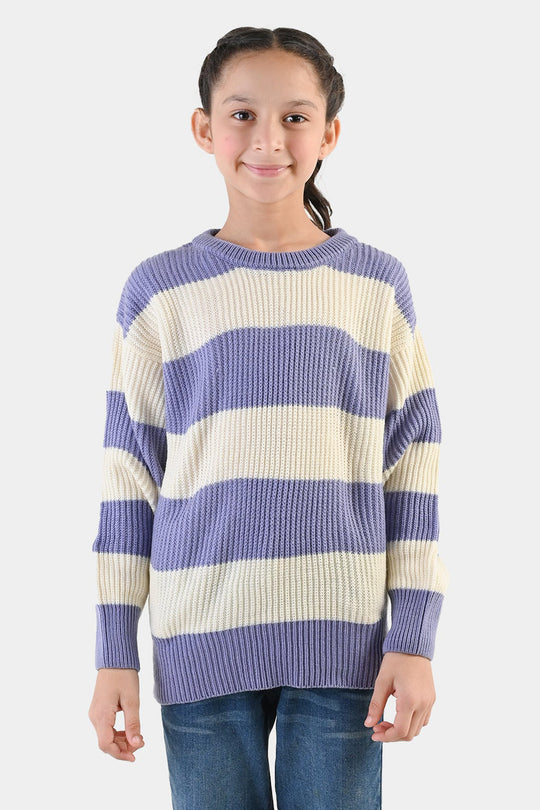 Girls Acrylic Sweater zebra