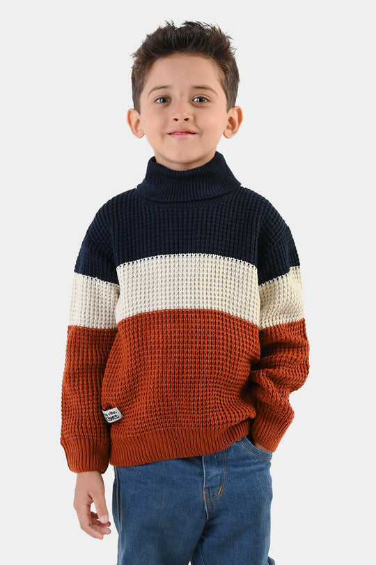 Boys Acrylic Sweater - Vibes - Multi