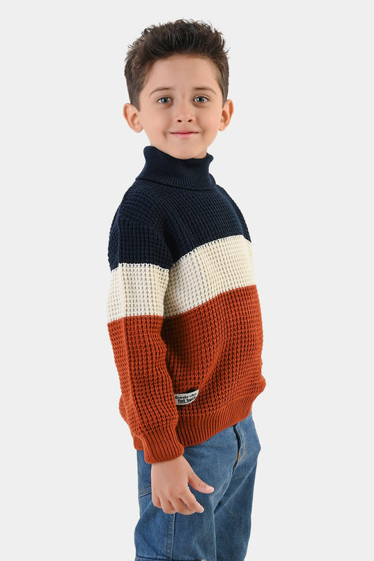 Boys Acrylic Sweater - Vibes - Multi