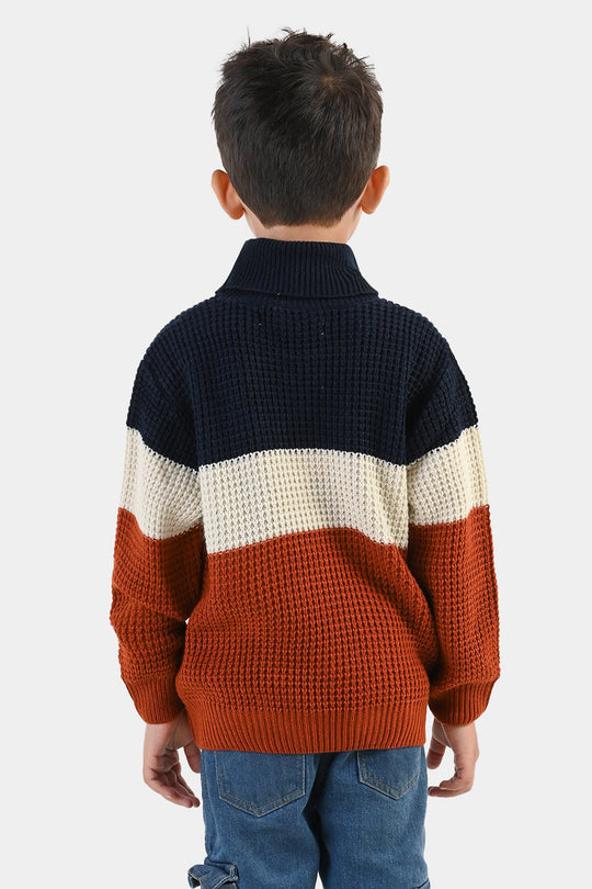 Boys Acrylic Sweater - Vibes - Multi