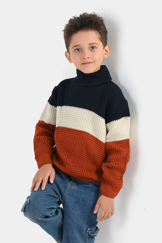 Boys Acrylic Sweater - Vibes - Multi