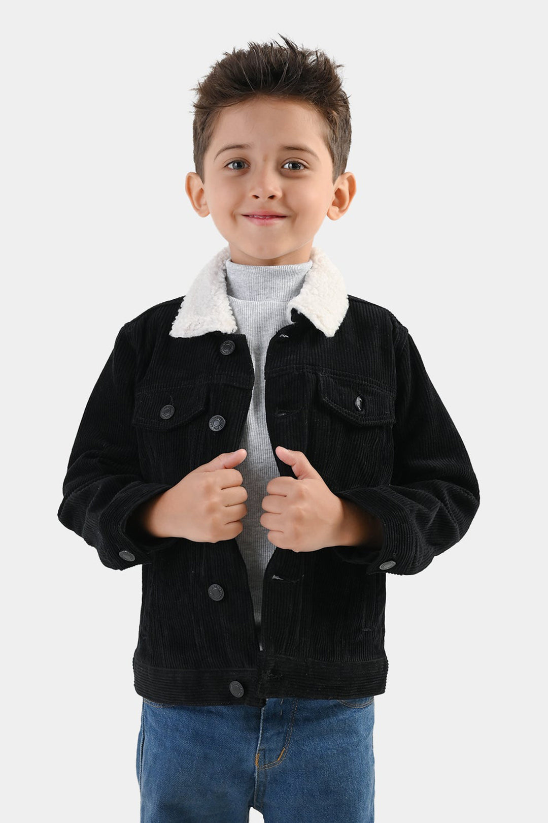 Boys Corduroy Jacket Black