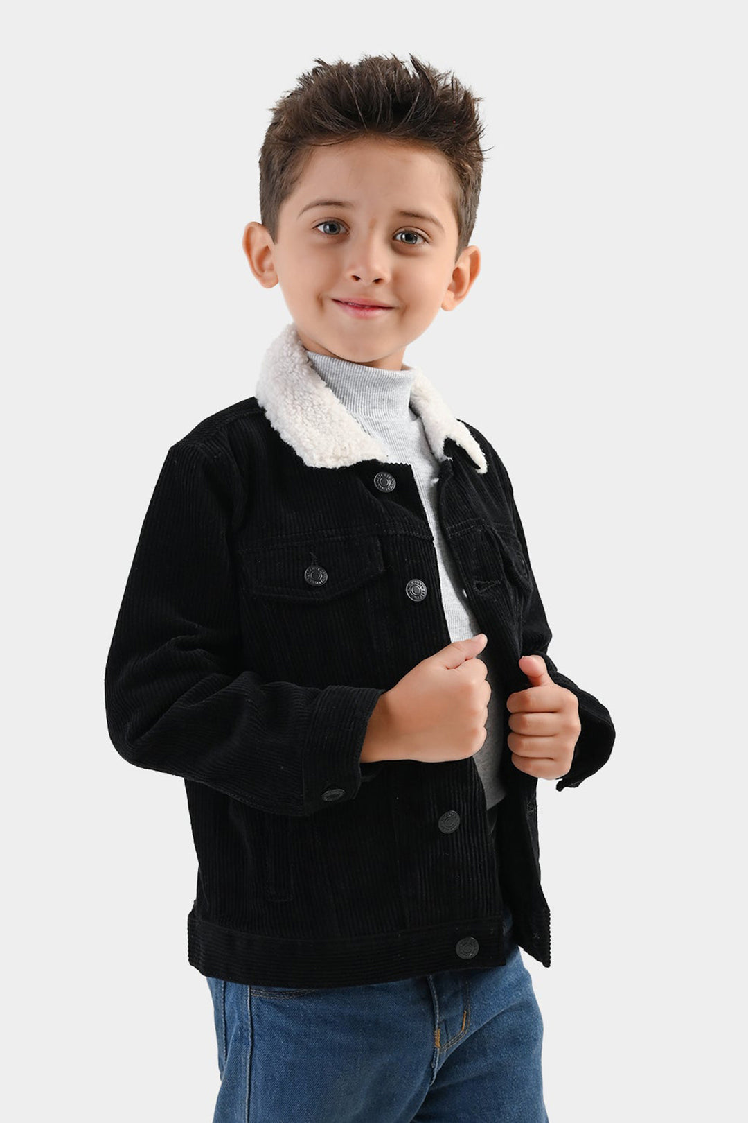 Boys Corduroy Jacket Black