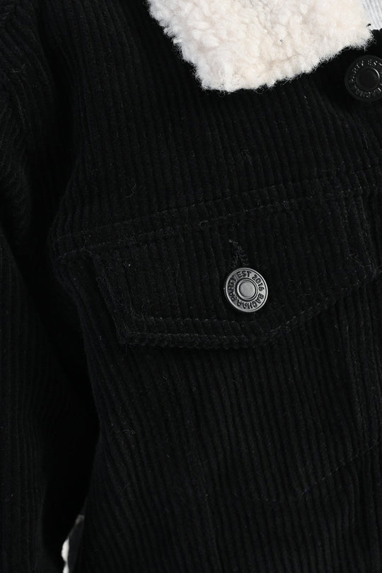 Boys Corduroy Jacket Black