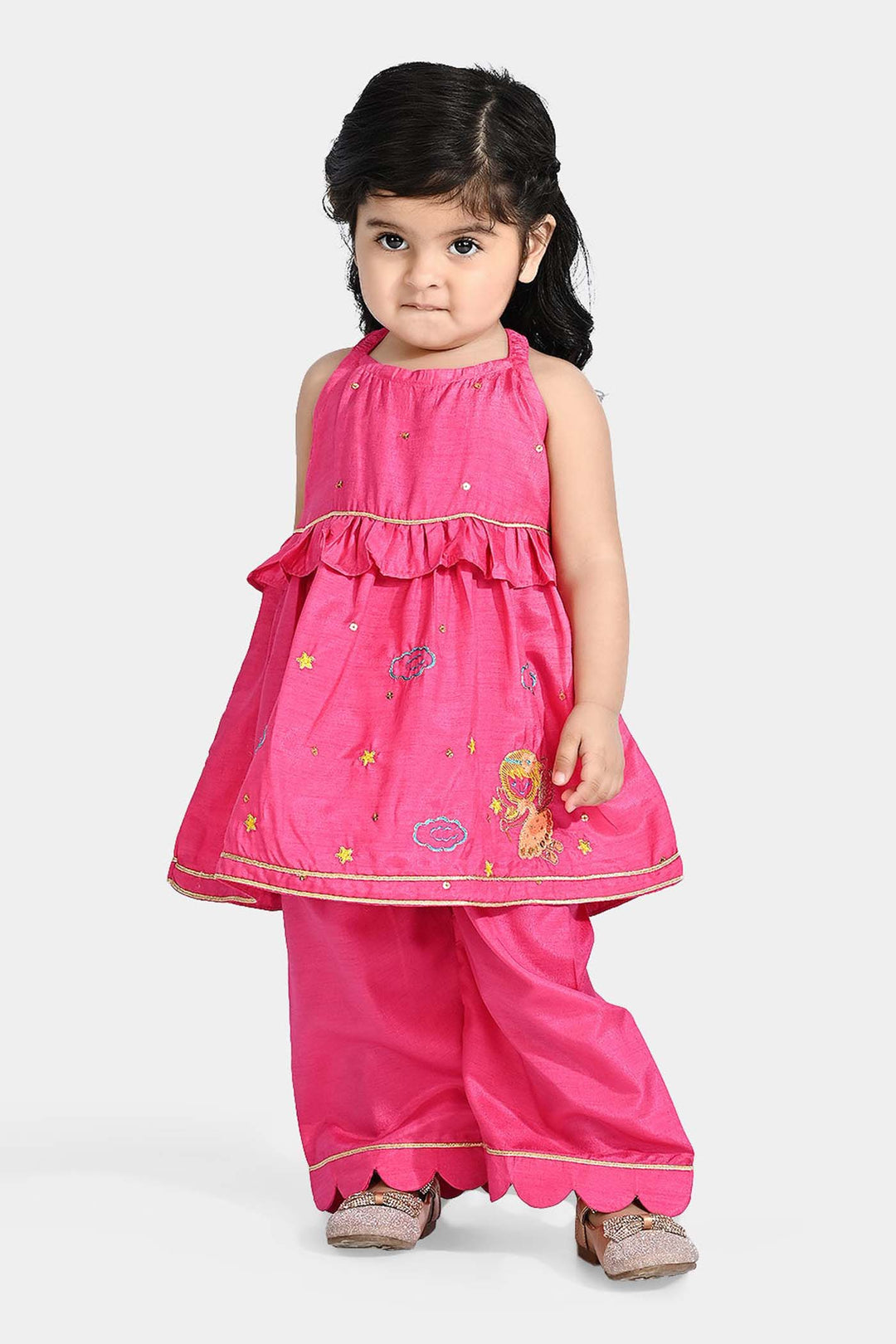 Infant Girls Raw Silk 2Pcs Super Doll