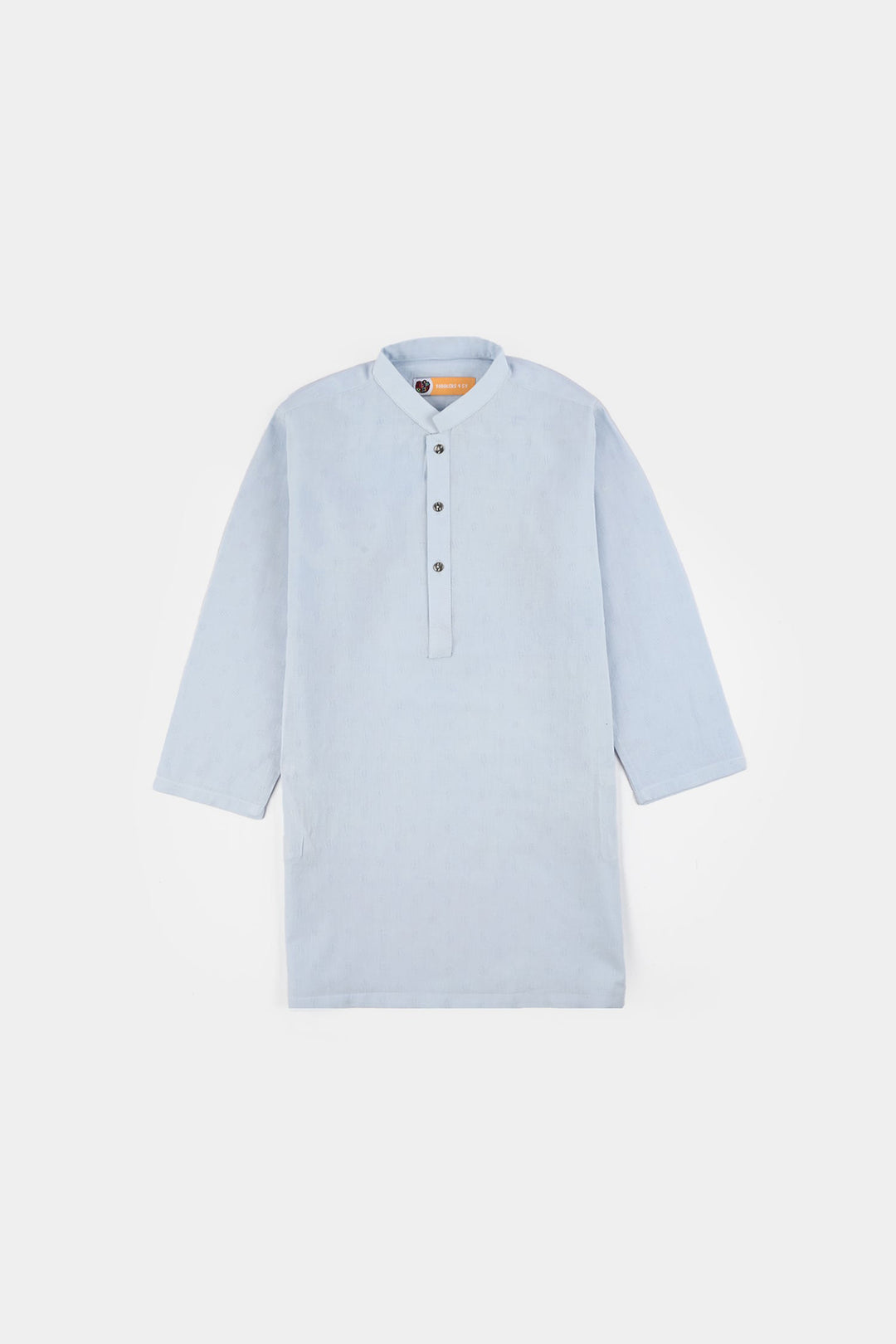 Boys Yarn Dyed Kurta (Basic Dobby) - Light Blue