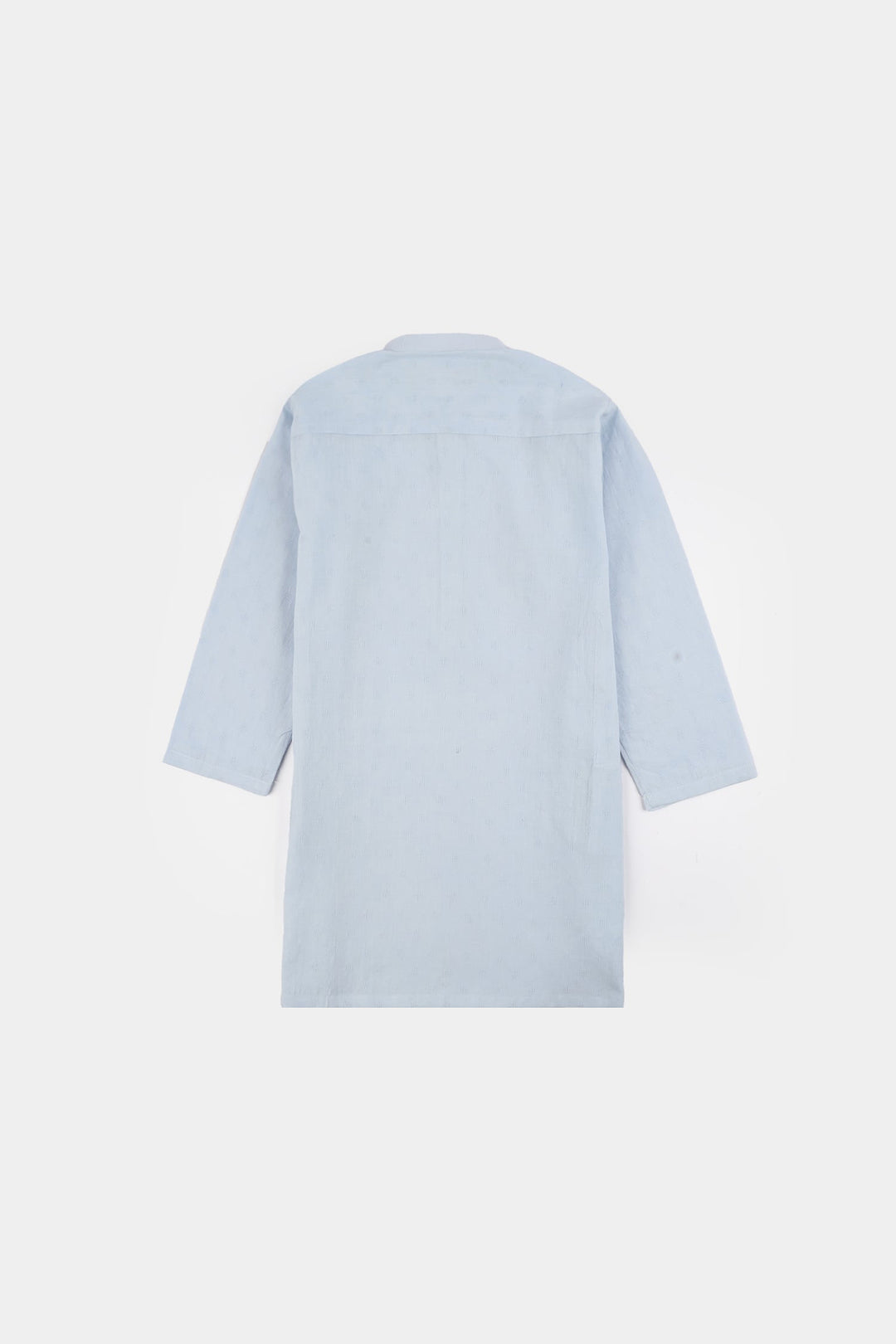 Boys Yarn Dyed Kurta (Basic Dobby) - Light Blue