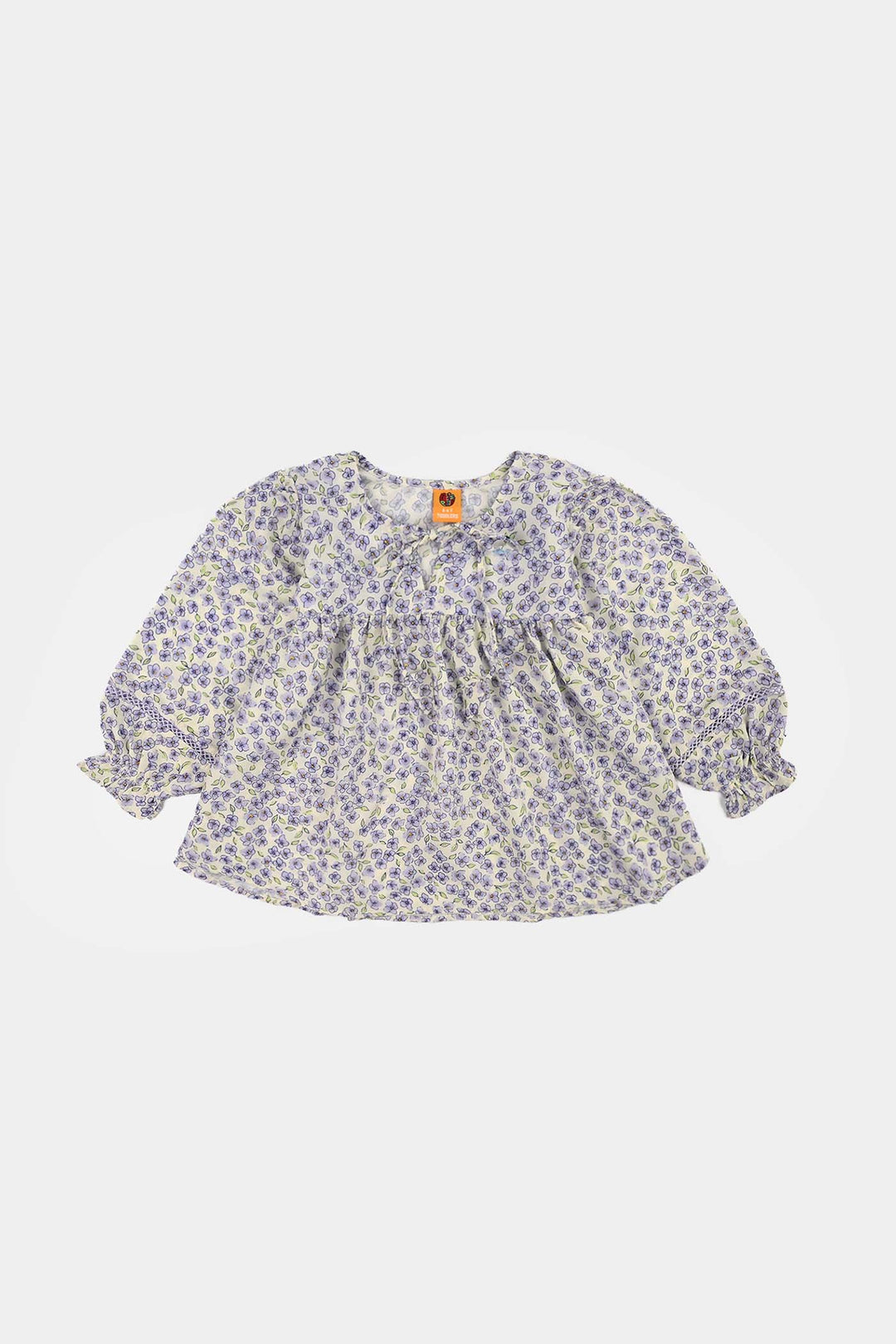 Girls Poly Lawn Co-Ord Set Black Bows-Multi