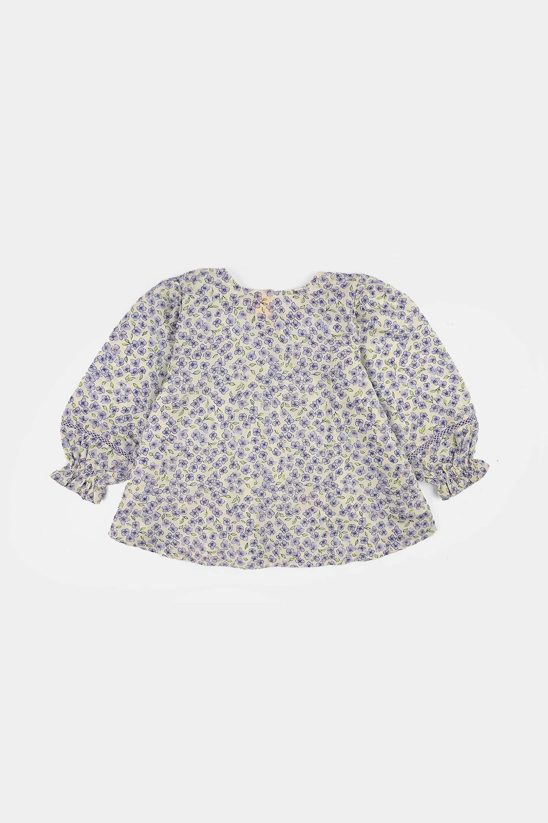 Girls Poly Lawn Co-Ord Set Black Bows-Multi