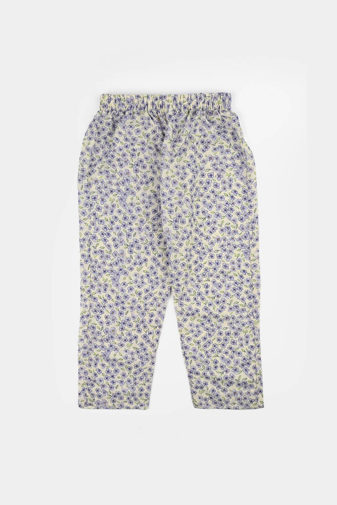 Girls Poly Lawn Co-Ord Set Black Bows-Multi