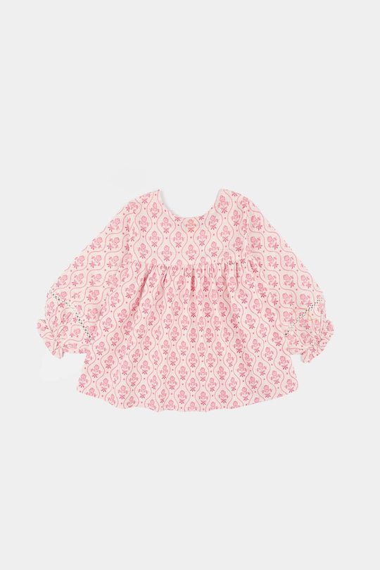 Girls Cotton Co-Ord Set Fishes-Light.Pink