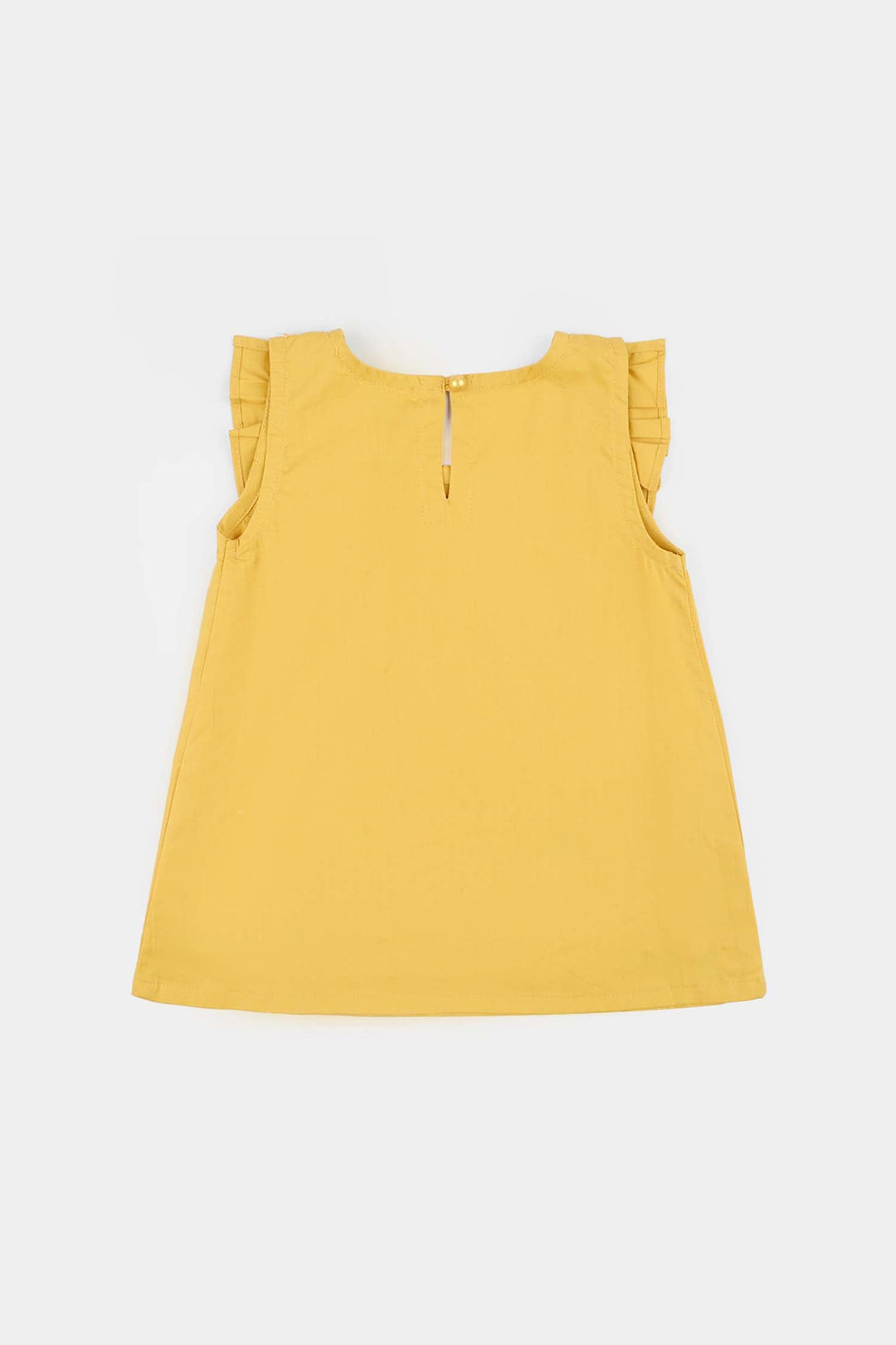 Infant Girls Cotton Poplin EMb 2Pcs Baby-Yellow