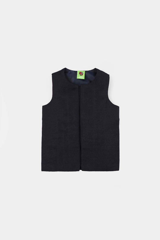 Infant Boys Poly Viscose Waistcoat (Blended)-Blue