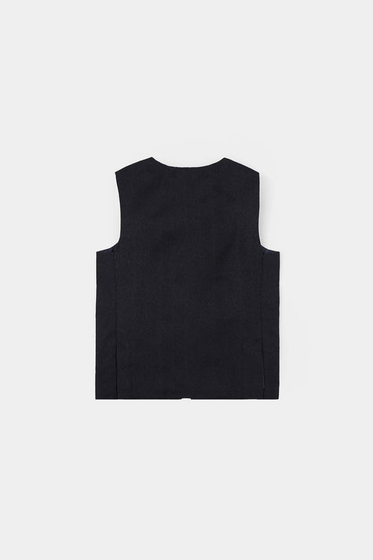 Infant Boys Poly Viscose Waistcoat (Blended)-Blue