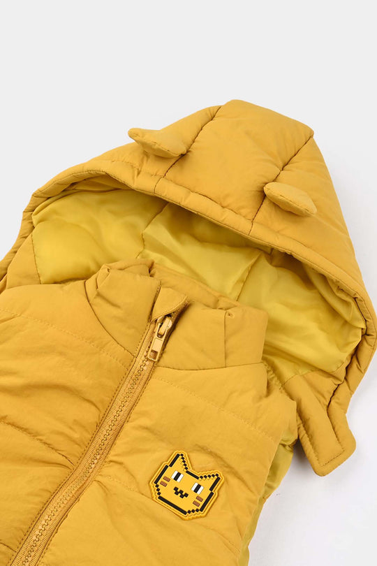 Infant Boys Hooded Jacket S/L Cub Cozy-Yellow