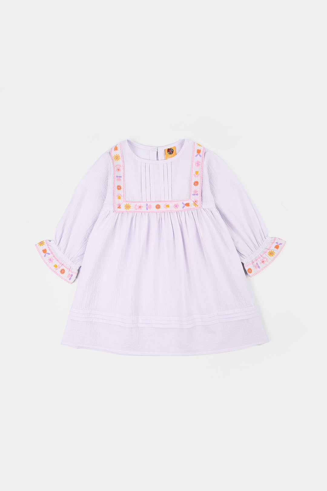 Girls Cotton Embroidered Frock Haze