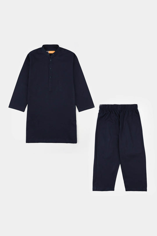 Boys Poly Viscose 2Piece Suit-Blended Blue