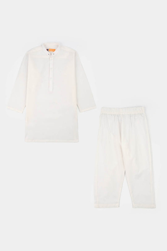 Boys Poly Viscose 2Piece Suit-Bright White