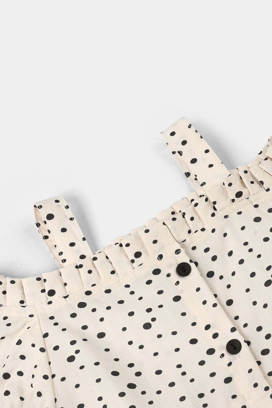 Infant Girls Seersucker Casual Top (Mini Dot)