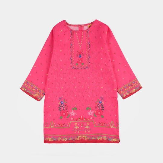 Girls Jacquard Printed 2Pcs (Bloom) - Pink