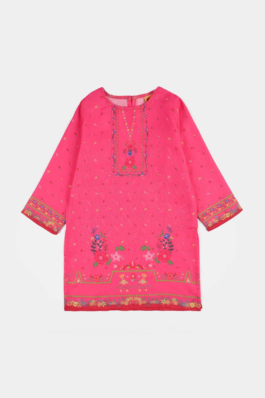 Teens Girls Jacquard Printed 2Pcs (Bloom) - Pink