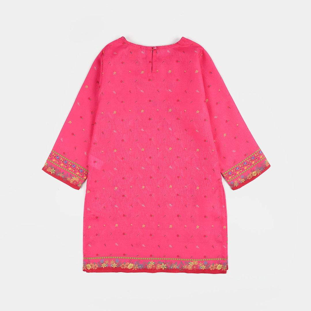 Girls Jacquard Printed 2Pcs (Bloom) - Pink
