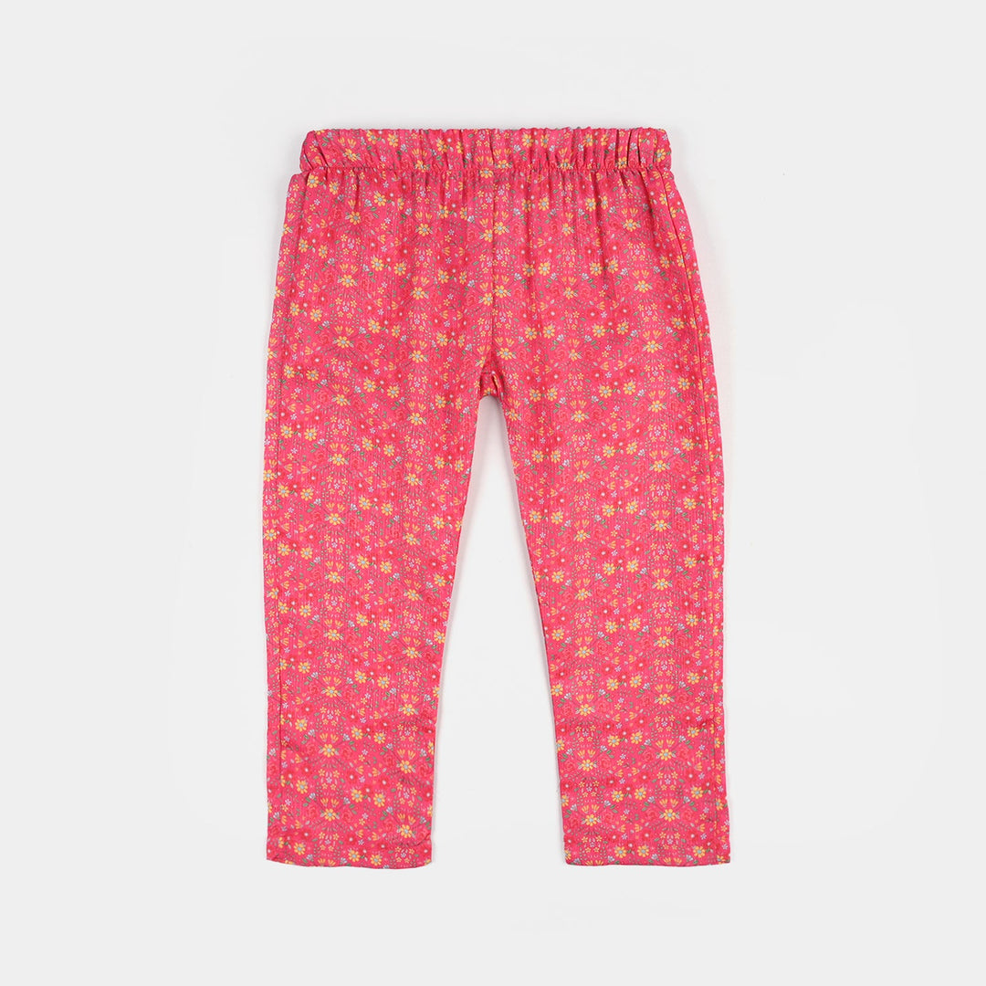 Girls Jacquard Printed 2Pcs (Bloom) - Pink