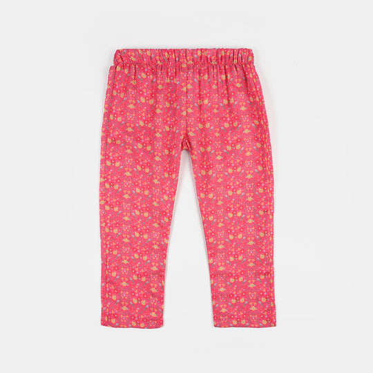 Girls Jacquard Printed 2Pcs (Bloom) - Pink