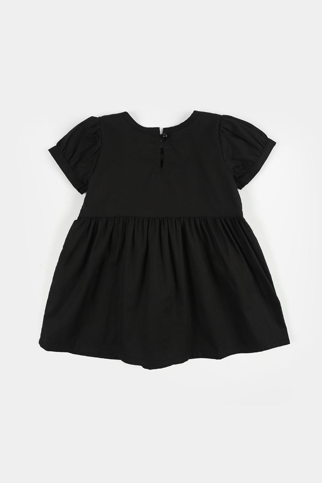 Infant Girls Cotton Frock (Banana) - Black
