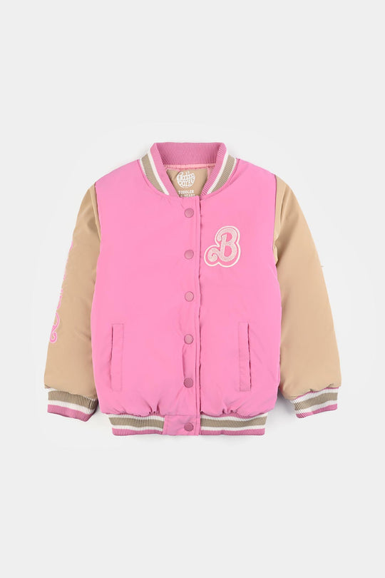 Girls Quilted Jacket F/S-PINK