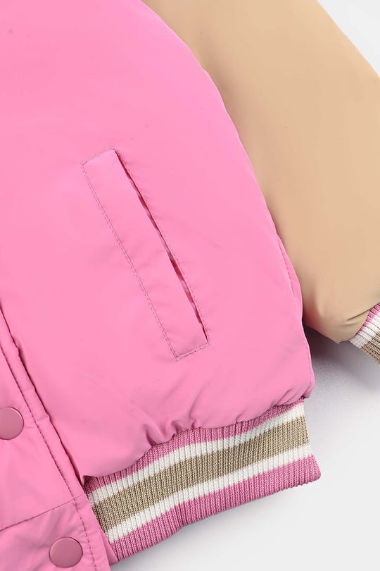 Girls Quilted Jacket F/S-PINK