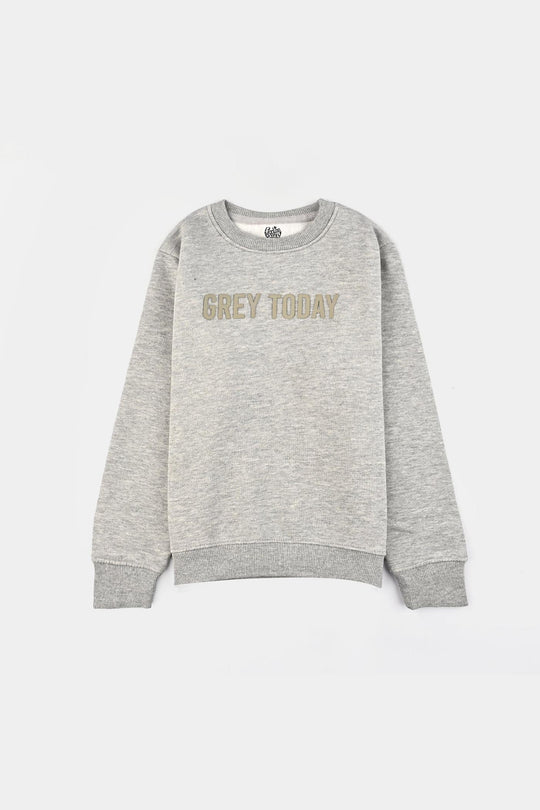 Boys Fleece Sweatshirt Grey Today