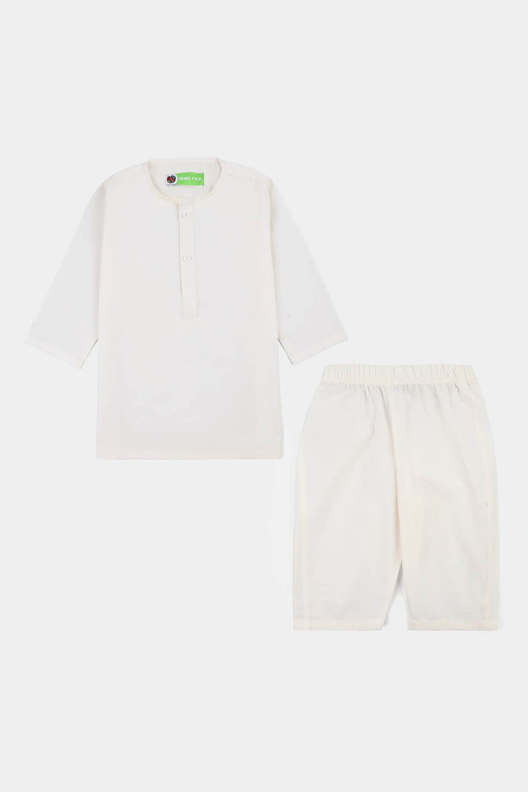 Infant Boys Poly Viscose 2Piece Suit (Bright White)