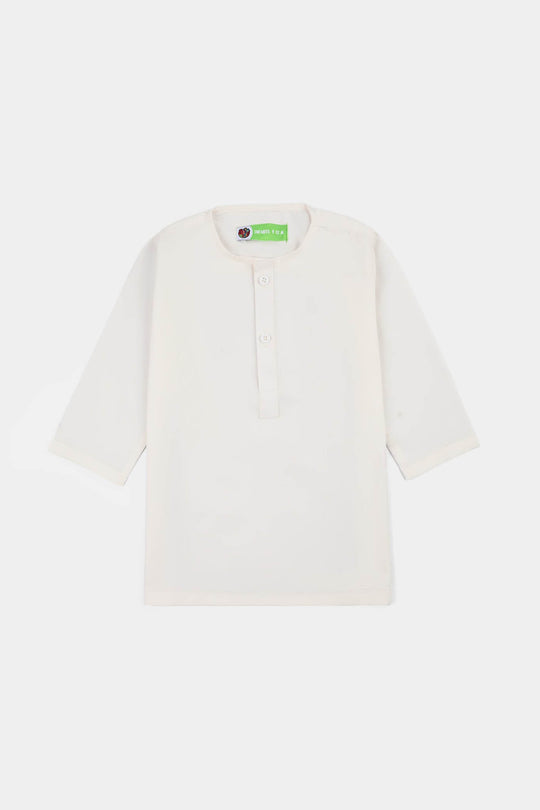 Infant Boys Poly Viscose 2Piece Suit (Bright White)