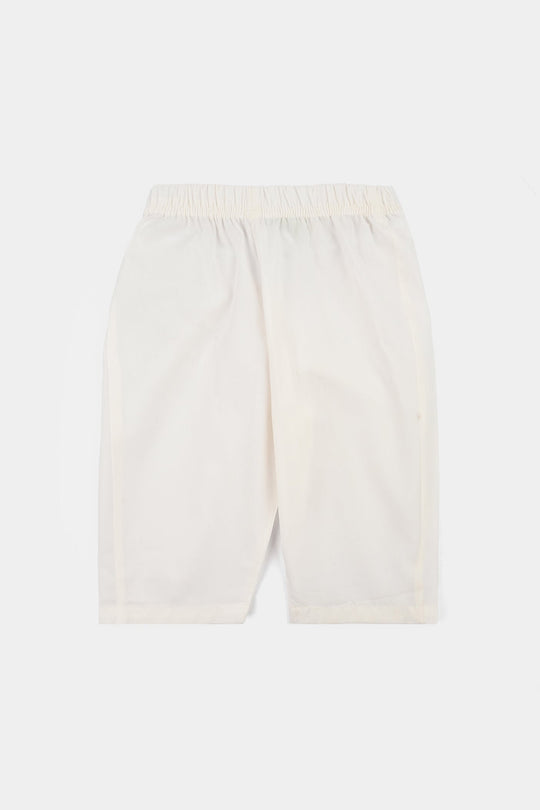 Infant Boys Poly Viscose 2Piece Suit (Bright White)
