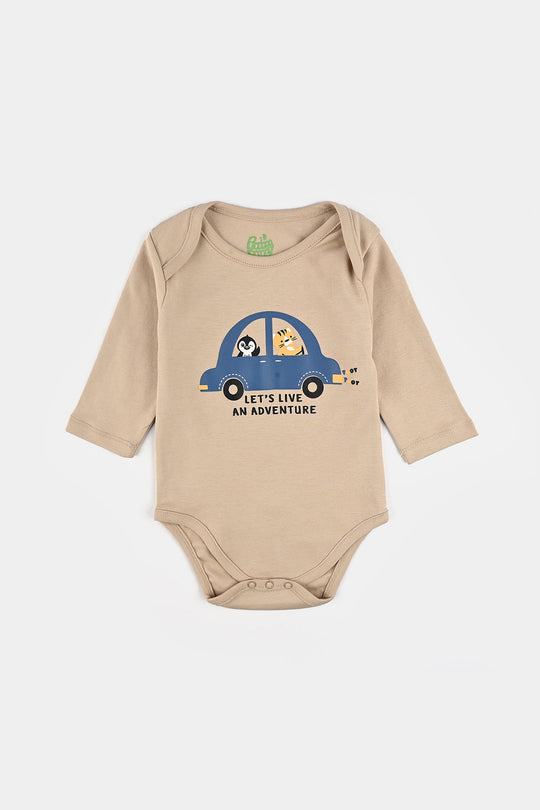 Infant Boys Cotton Interlock Romper F/S LIVE ADVENTURE